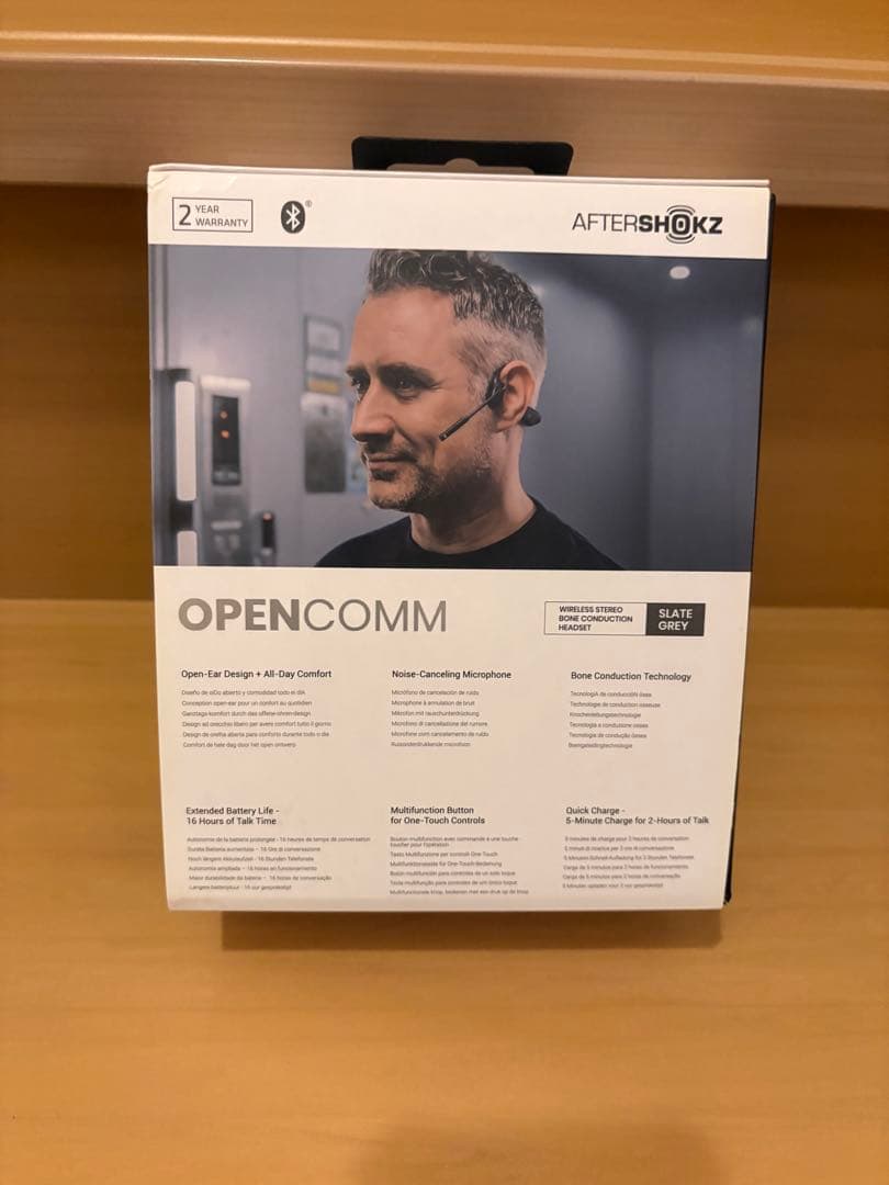 AfterShokz OpenComm ASC100 骨伝導ヘッドセット 黒