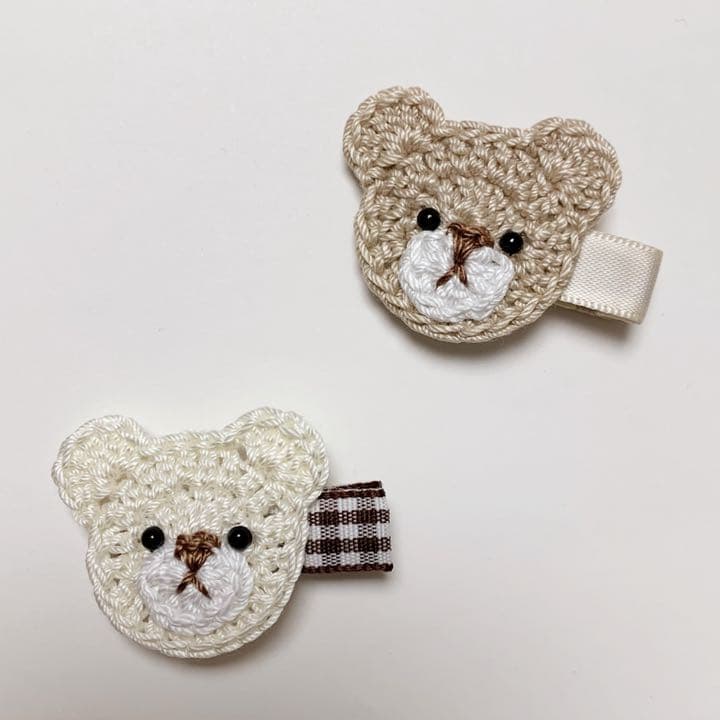 ベア　ベビーキッズヘアクリップ　ヘアピン  ヘアゴム　ハンドメイド