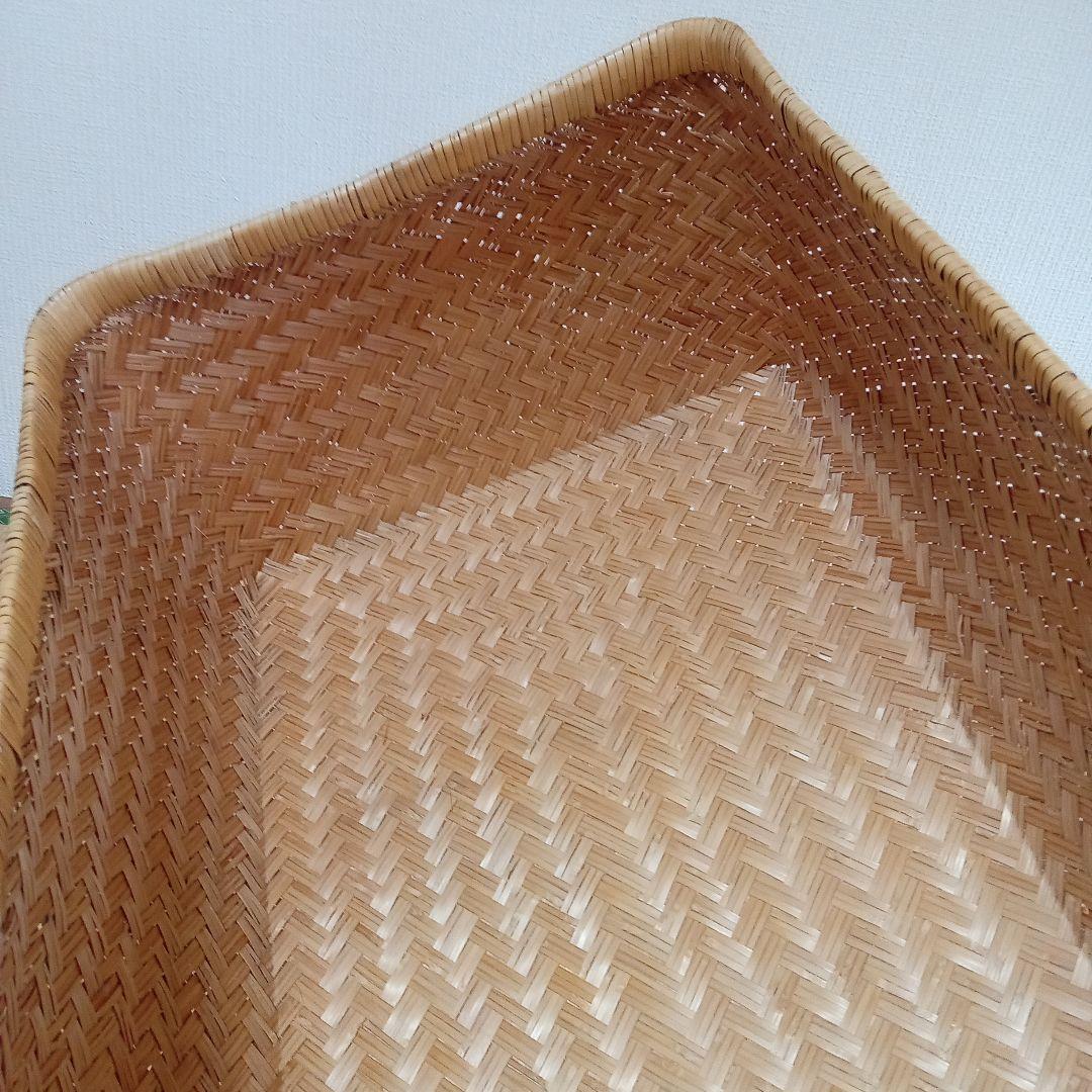 鳥越すず竹竹細工行李かご(蓋無し59.5)