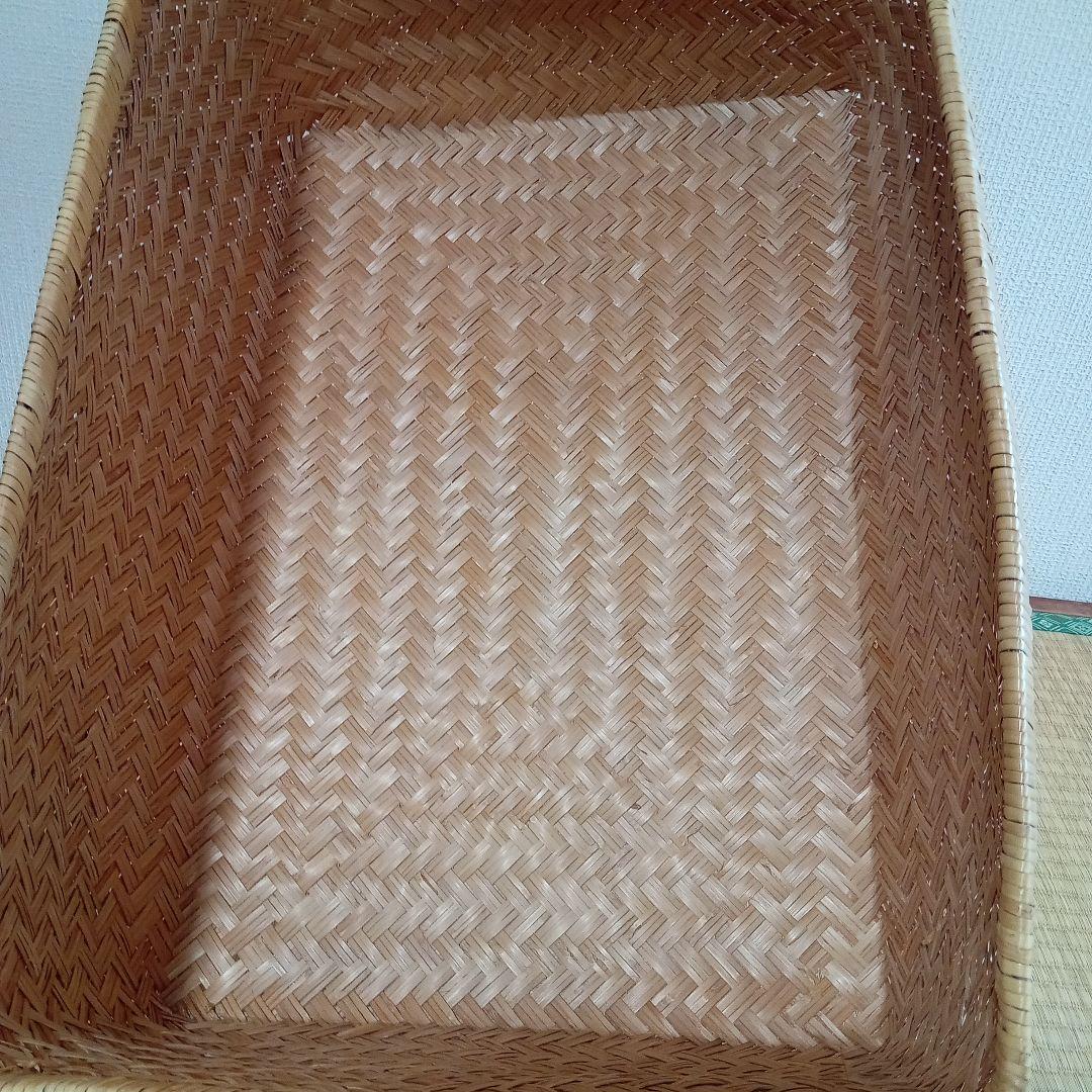 鳥越すず竹竹細工行李かご(蓋無し59.5)