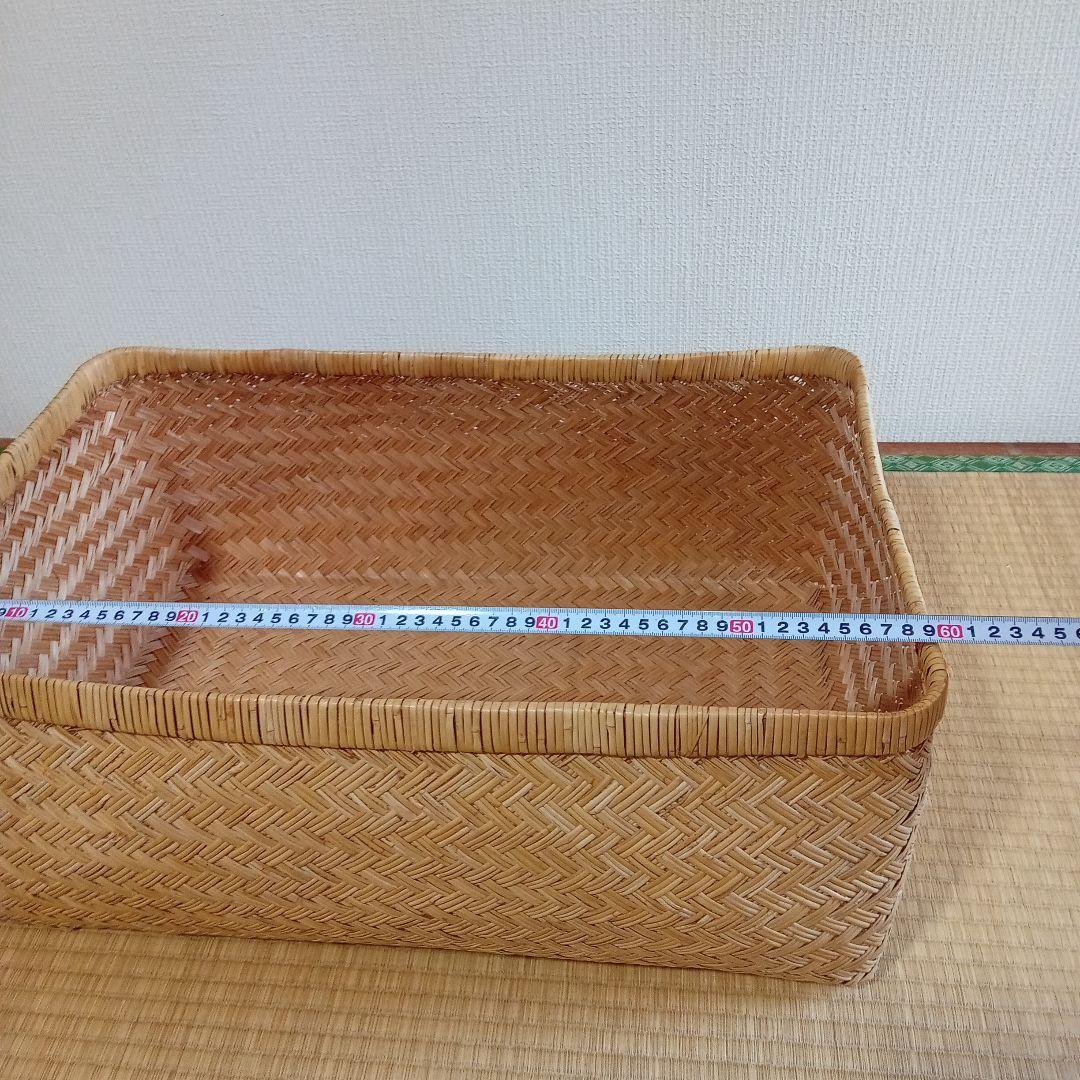 鳥越すず竹竹細工行李かご(蓋無し59.5)