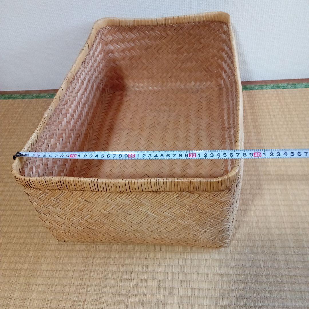 鳥越すず竹竹細工行李かご(蓋無し59.5)