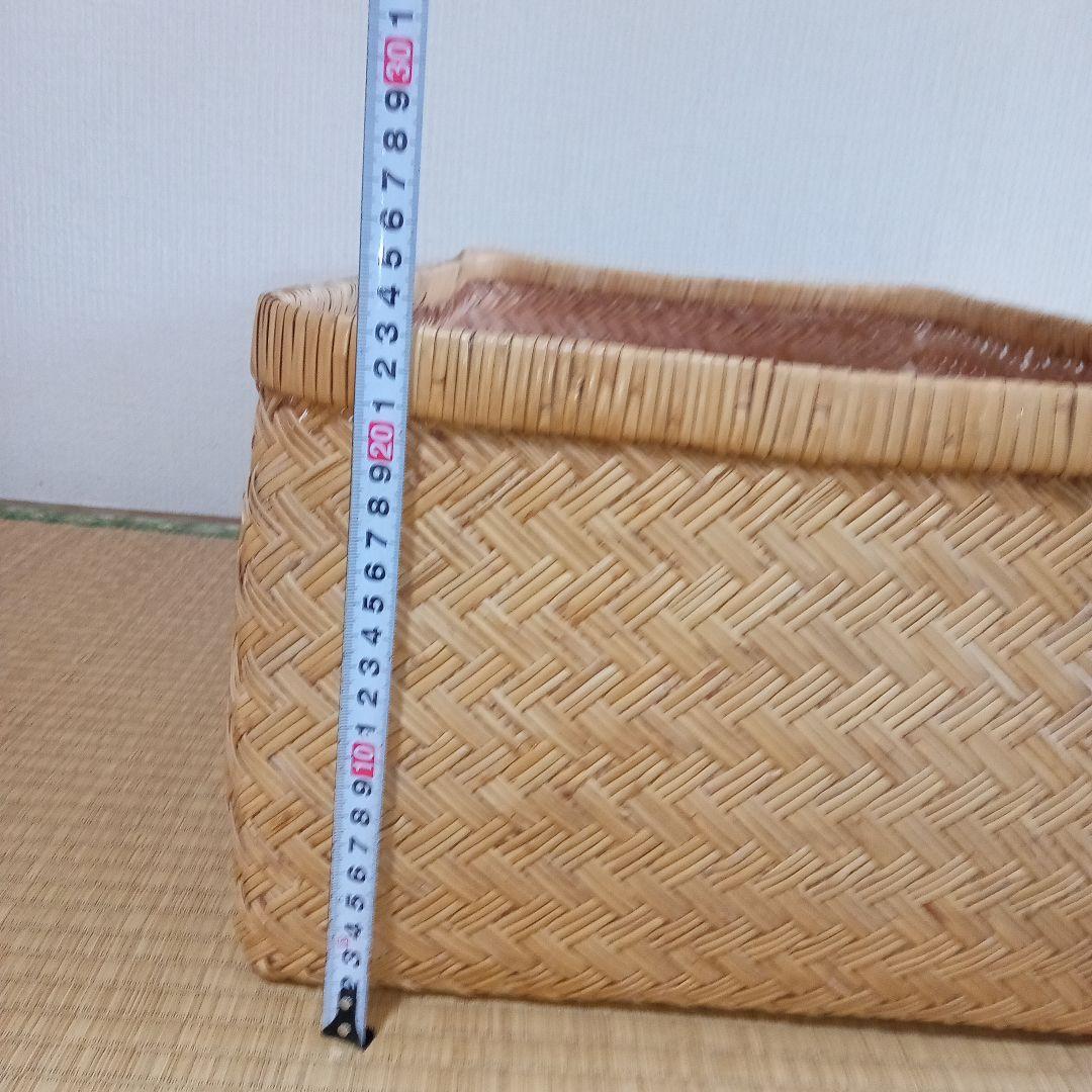 鳥越すず竹竹細工行李かご(蓋無し59.5)