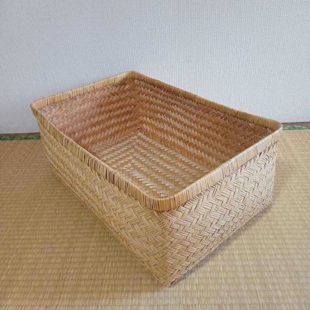 鳥越すず竹竹細工行李かご(蓋無し59.5)
