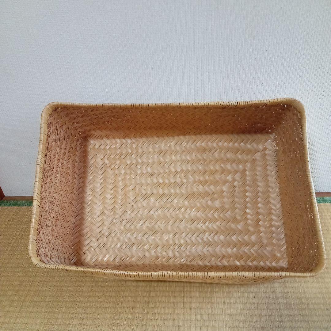 鳥越すず竹竹細工行李かご(蓋無し59.5)