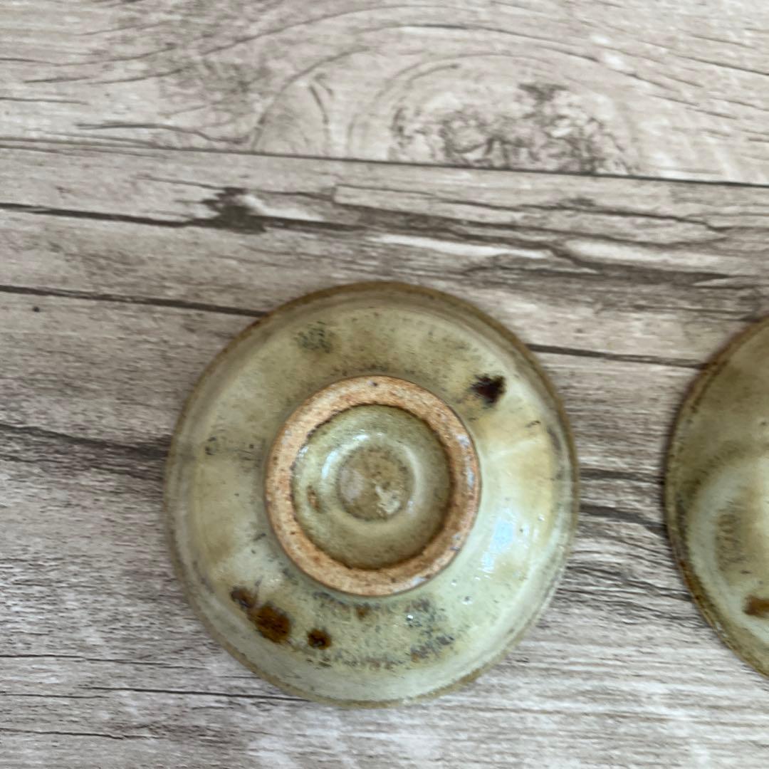 D-4 【味わいある和陶器】手作り 小鉢 5客セット 豆鉢 お猪口 貫入 古道具