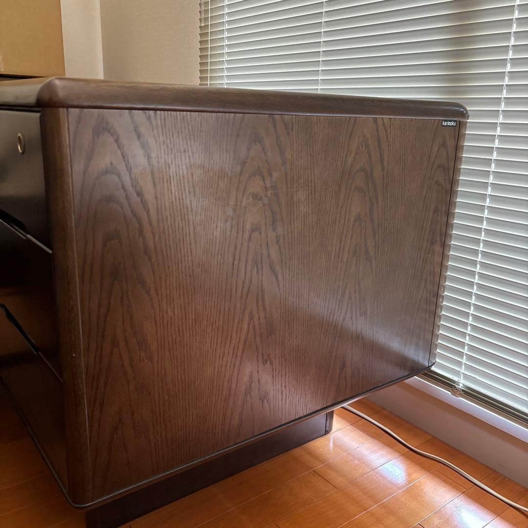 カリモク karimoku コロニアル 両袖机 学習机 書斎机　アンティーク