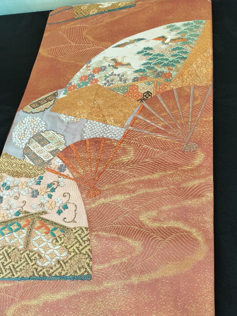 A629★高級‼️豪華刺繍‼️ひな祭り‼️袋帯正絹テーブルランナー2ｍ5cm