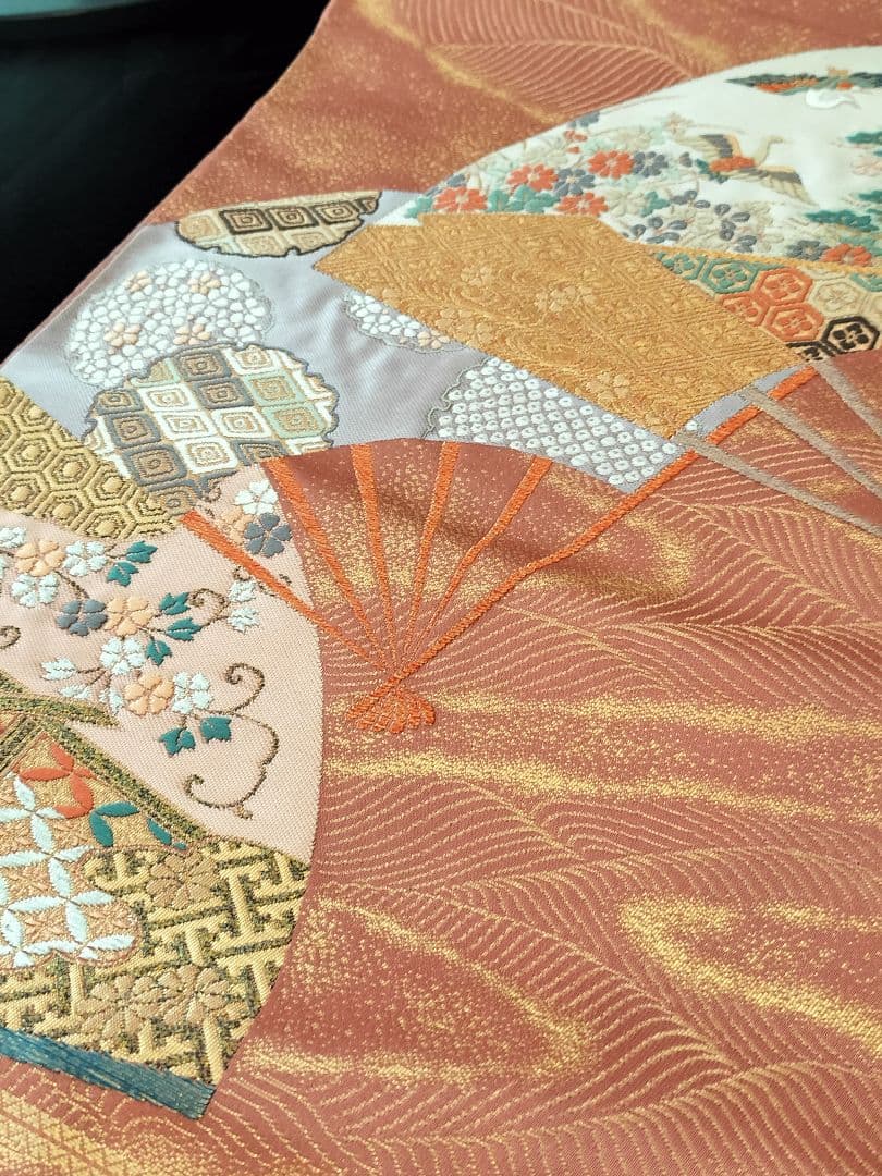 A629★高級‼️豪華刺繍‼️ひな祭り‼️袋帯正絹テーブルランナー2ｍ5cm