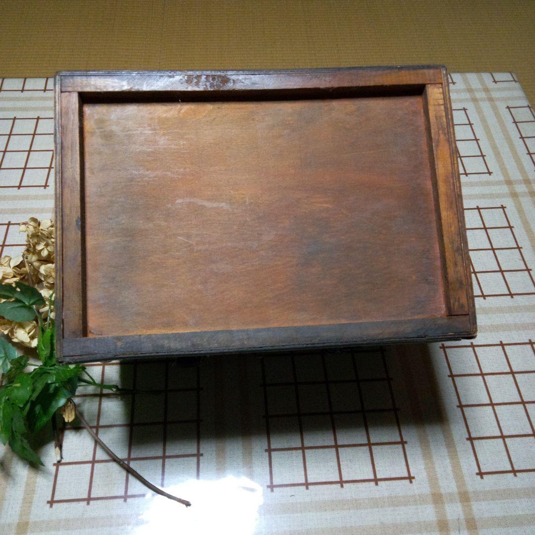 昭和レトロ　大型トランク型　お値下げ中！　収納木箱　花絵柄　インテリア
