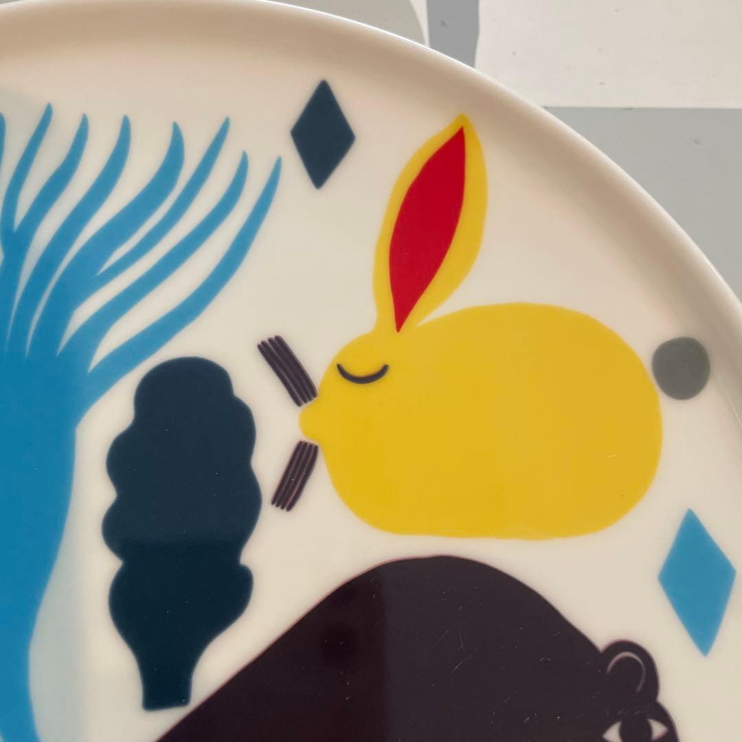 マリメッコ　動物柄　フフリ　プレート　うさぎ　キツネ　希少　レア