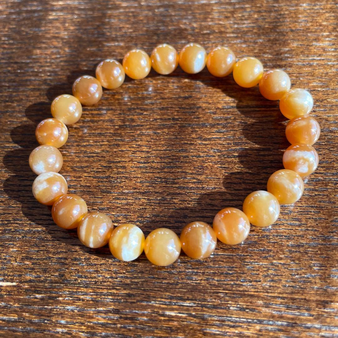 キャラメル系天然石 ブレスレット