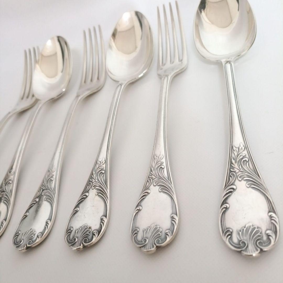 クリストフル CHRISTOFLE テーブルスプーン フォーク 6本 マルリー