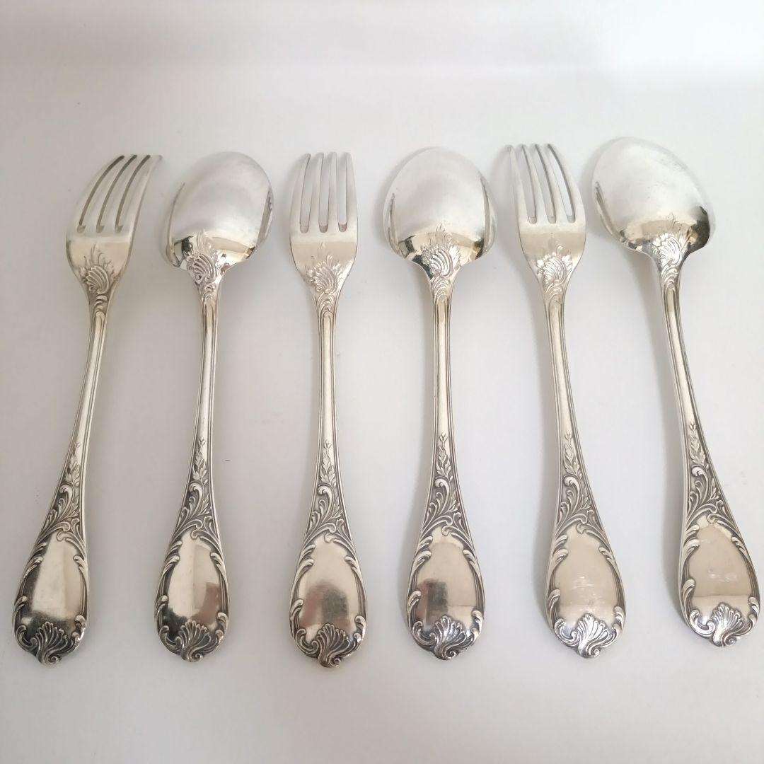 クリストフル CHRISTOFLE テーブルスプーン フォーク 6本 マルリー