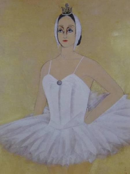 奥村　土牛、踊り子、希少な画集より、新品高級額装付、版上サイン入り