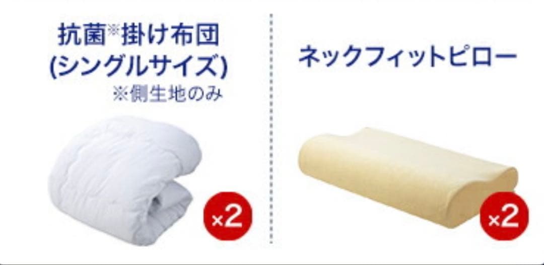 【値下げ中】新品 トゥルースリーパー掛け布団2枚＆ネックフィットピロー2個セット