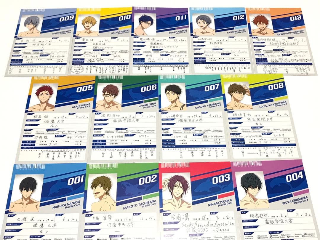 美品◎Free!Dive to the Future プロフィールカード 七瀬遙