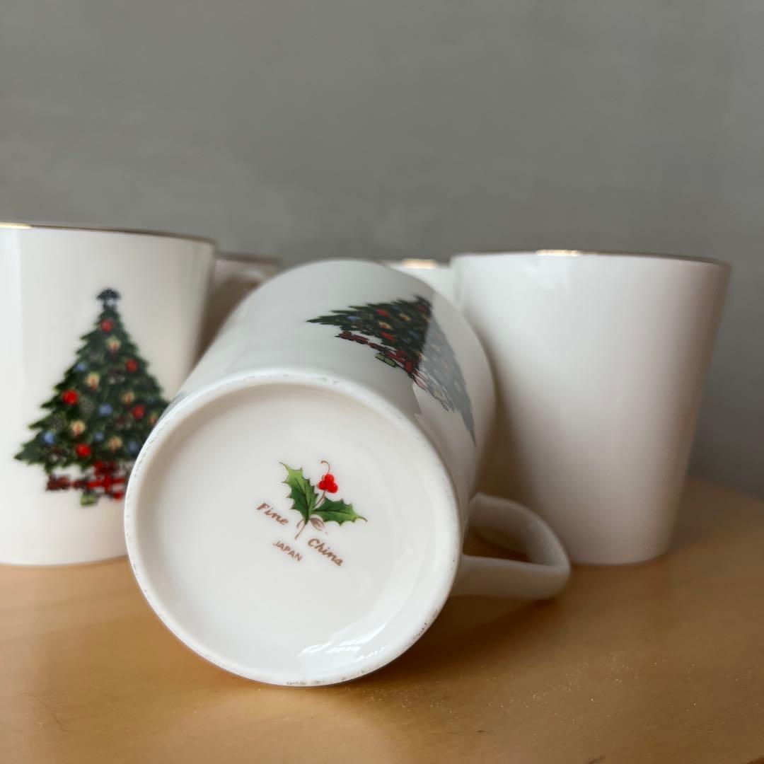 fine china ヴィンテージ　クリスマス　皿　カップ　セット