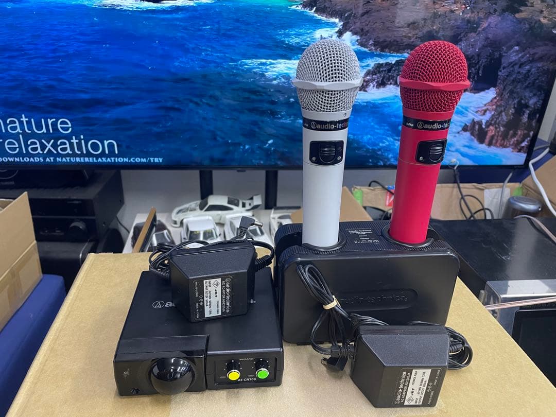 audio-technica ワイヤレスマイクセット CLM7000ピンク&白