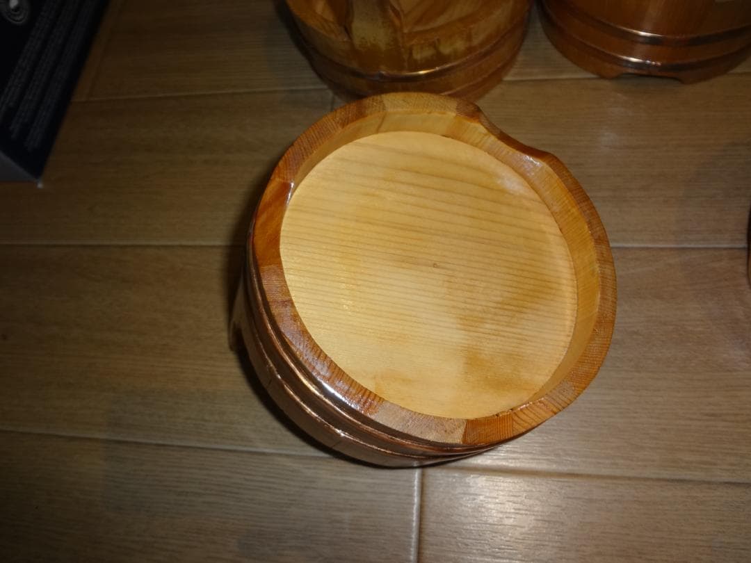 未使用品　７個　片手盛桶 (目皿なし) 木製 外径φ145　保管品 2
