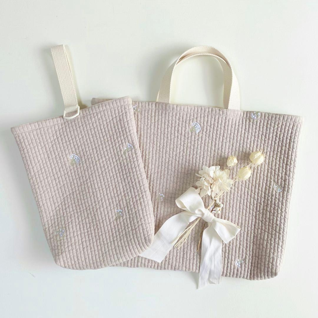 ヌビ　レッスンバッグ　上靴入れ　セット　イブル