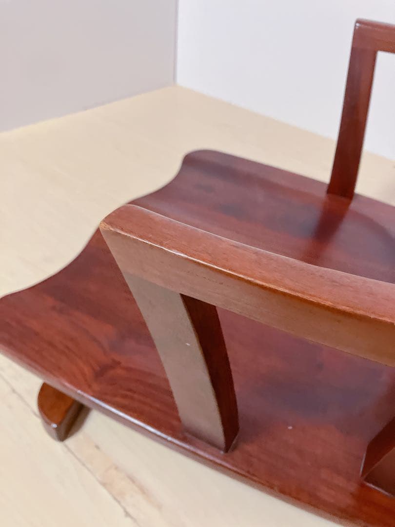 大塚家具　回転座椅子　木製　ローチェア　希少　レトロ　座椅子　回転椅子