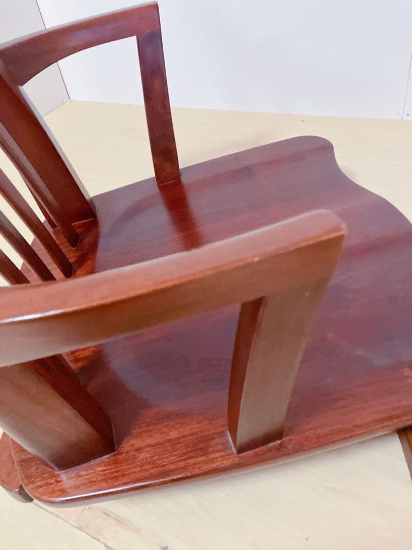 大塚家具　回転座椅子　木製　ローチェア　希少　レトロ　座椅子　回転椅子