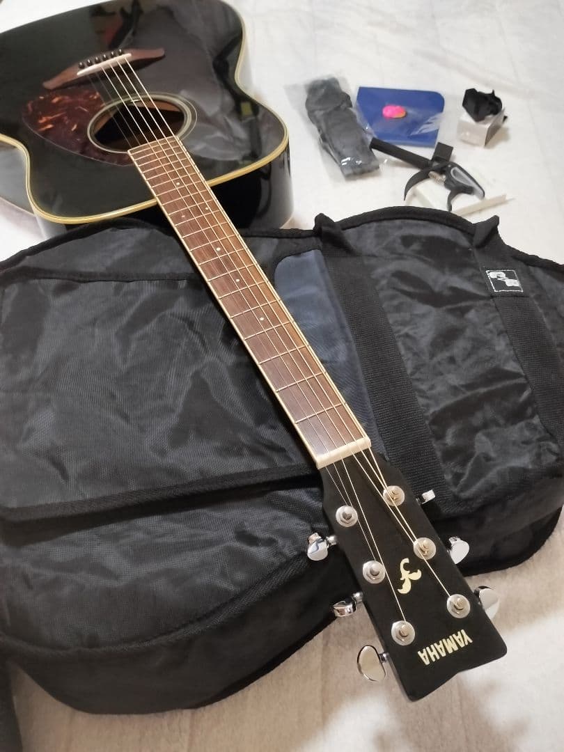 YAMAHA FG-720S BL TOP単板 ケースオマケ多数付き 難あり