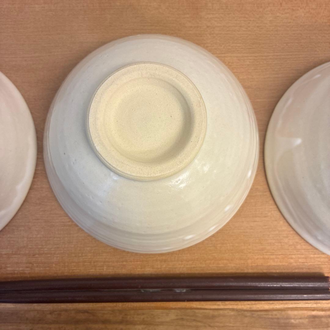マミまま新品　陶器　陶芸作家　茶碗3個　641