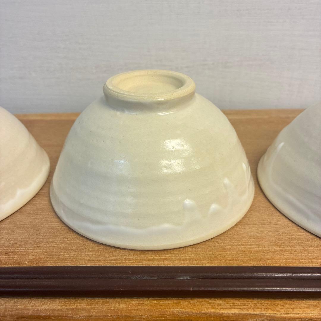 マミまま新品　陶器　陶芸作家　茶碗3個　641