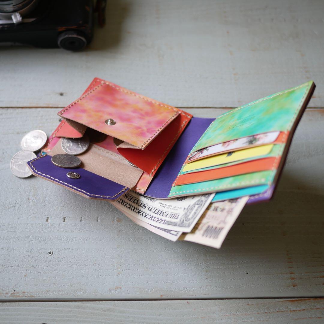 二つ折り財布 プレゼント クレイジーカラー