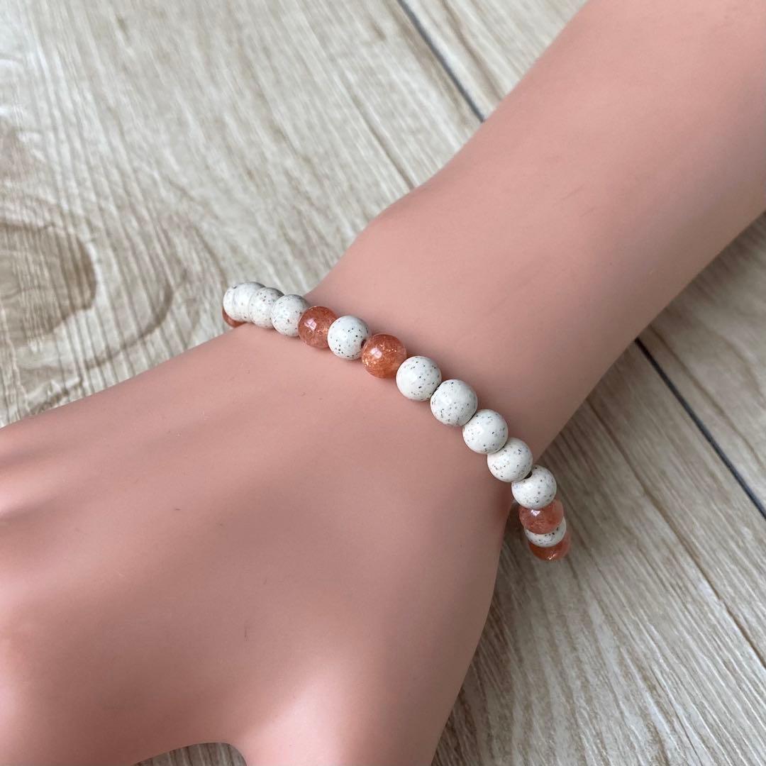 温泉の温もりで心も身体も癒すパワーストーンブレスレット/北投石・サンストーン
