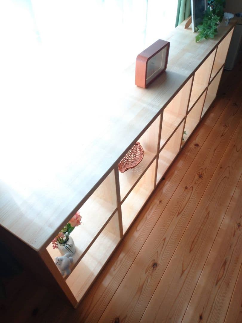 【送料無料】天然木　赤松集成材　スタッキングシェルフ２×５ 飾り棚