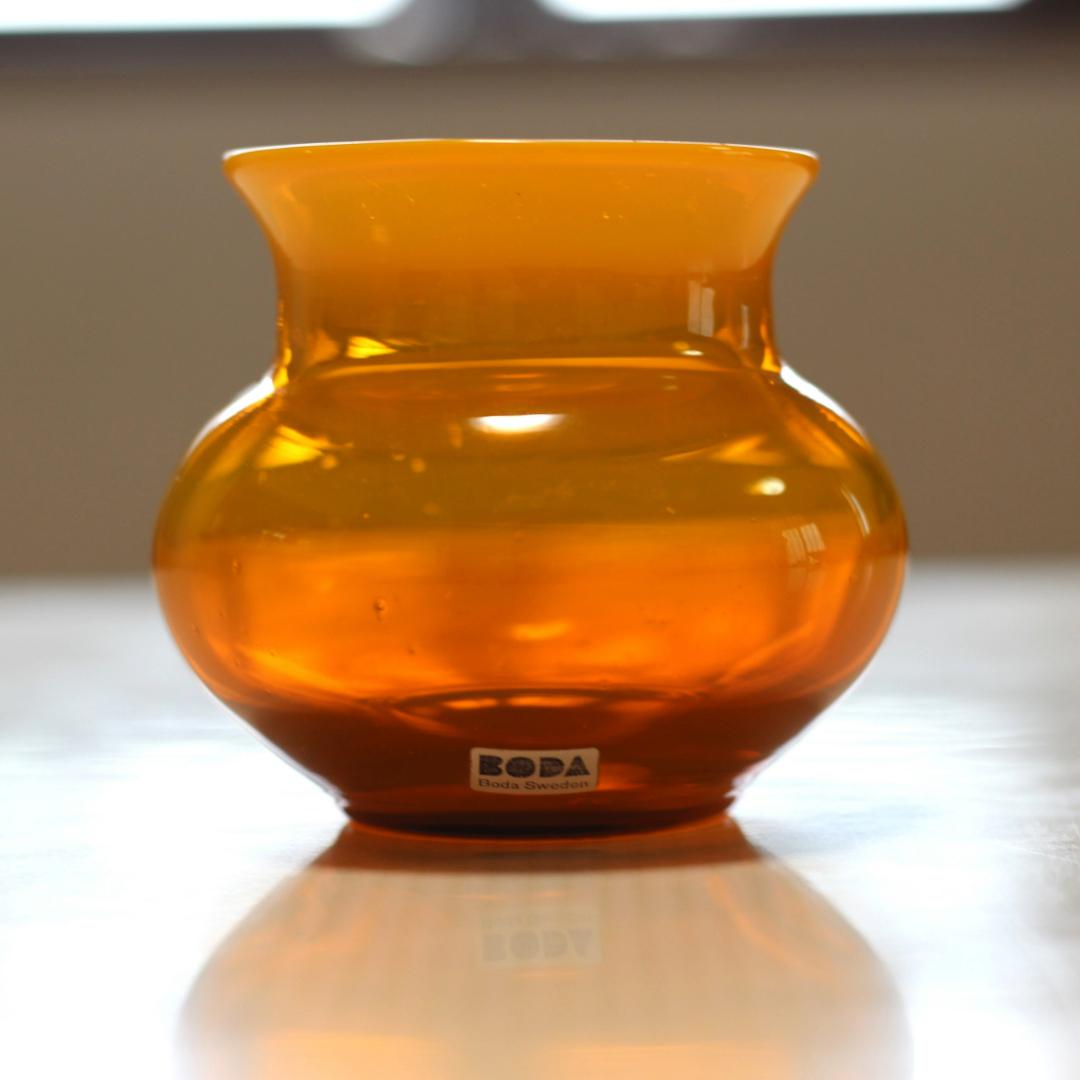 【シールあり】エリックホグラン　Erik Hoglund　イエロー 花瓶/花器