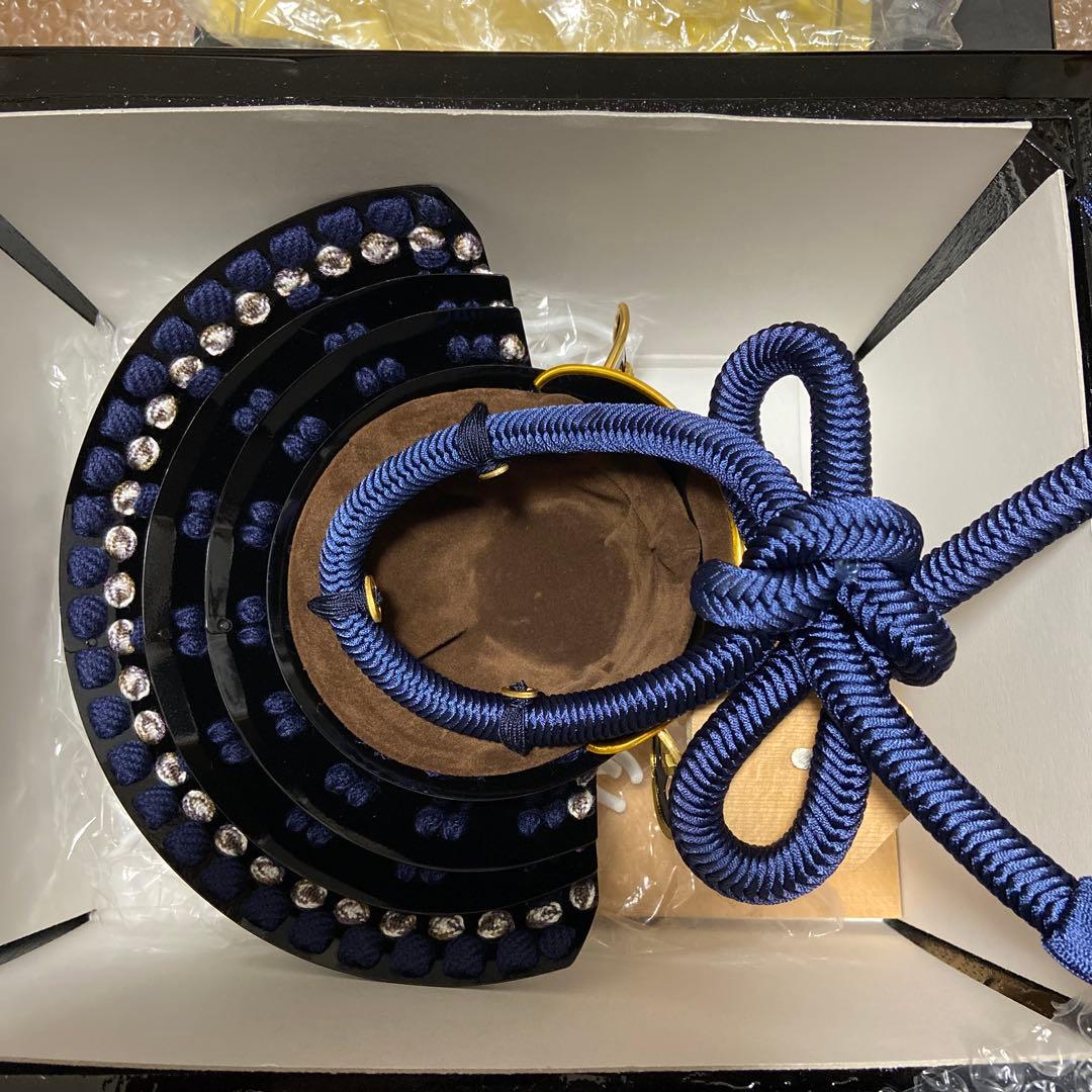 五月人形 兜 黒紫　伊達政宗