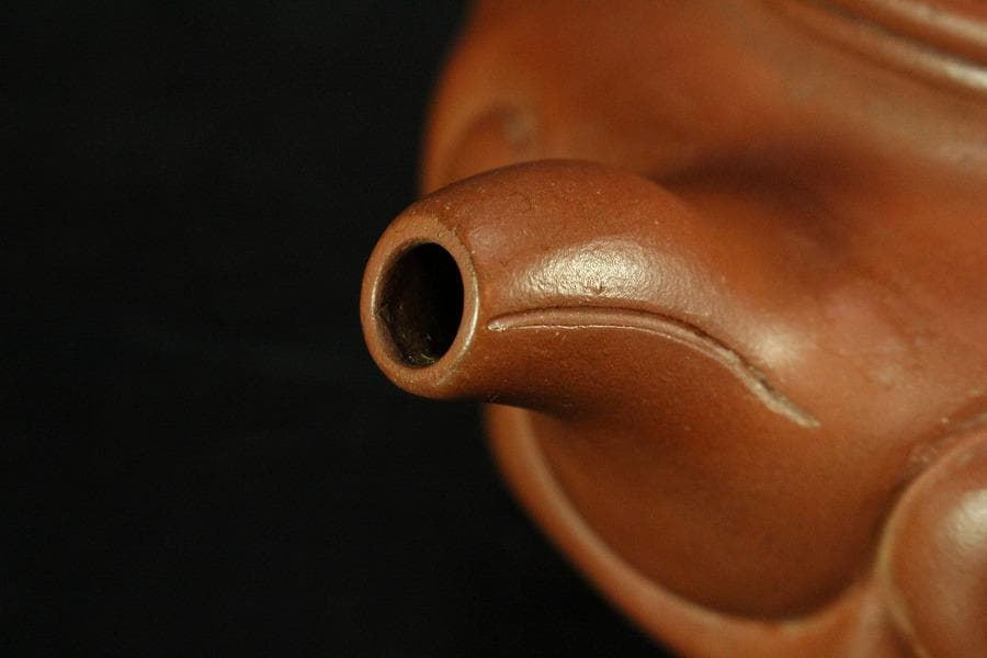 中国美術 朱泥 茶器 急須 在印(K-YC693)