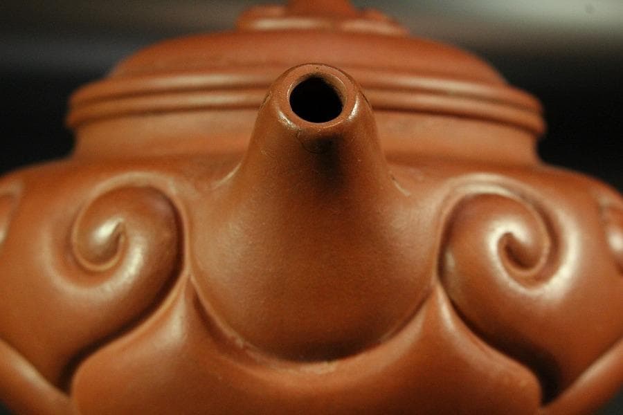 中国美術 朱泥 茶器 急須 在印(K-YC693)