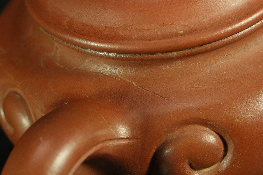 中国美術 朱泥 茶器 急須 在印(K-YC693)