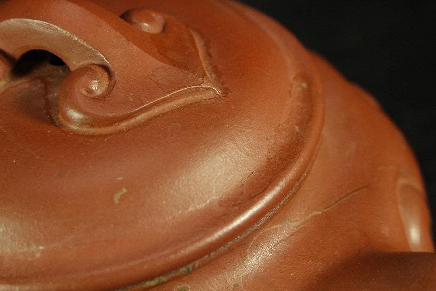 中国美術 朱泥 茶器 急須 在印(K-YC693)