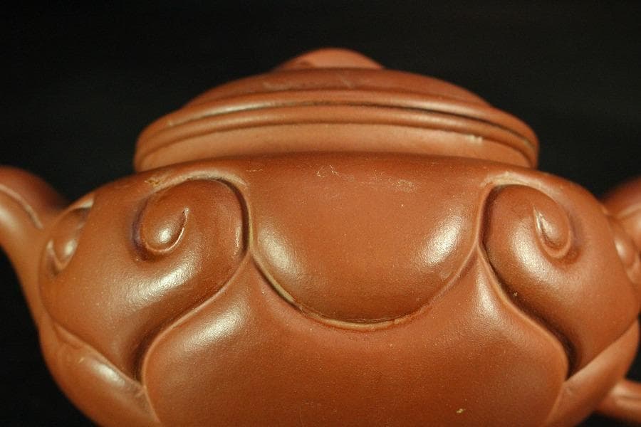 中国美術 朱泥 茶器 急須 在印(K-YC693)