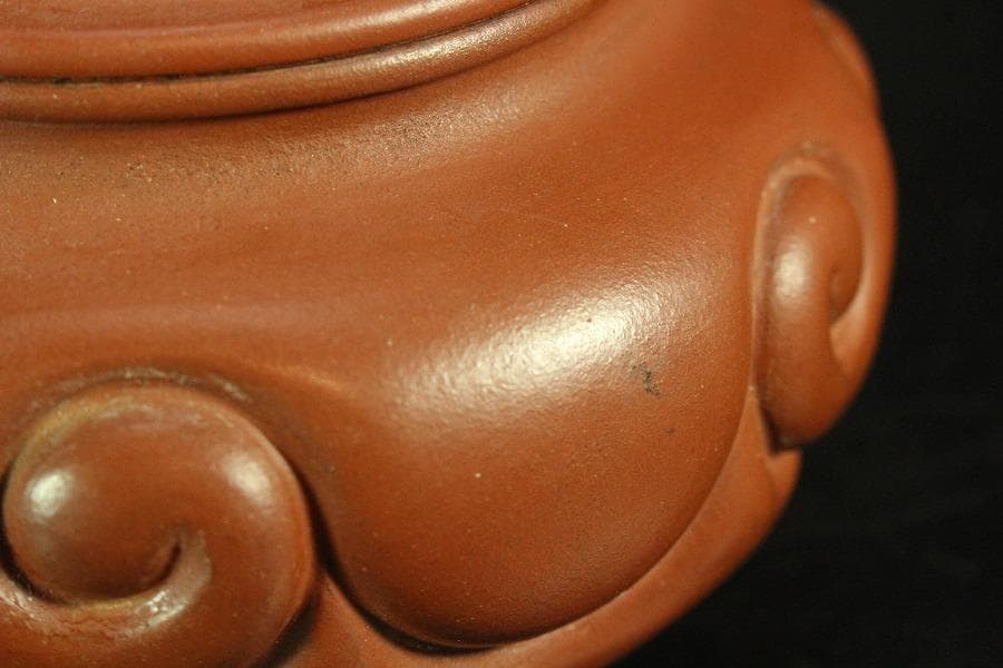 中国美術 朱泥 茶器 急須 在印(K-YC693)