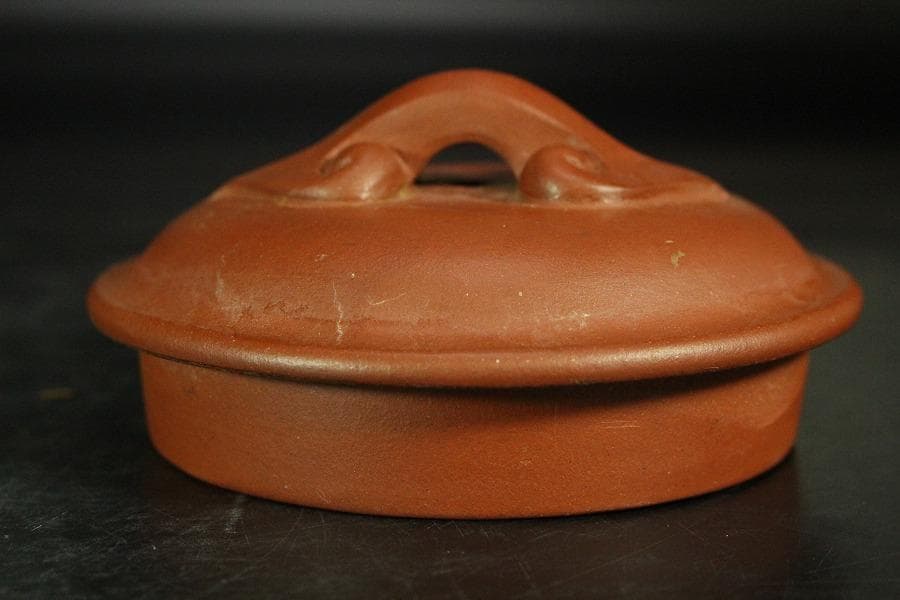 中国美術 朱泥 茶器 急須 在印(K-YC693)