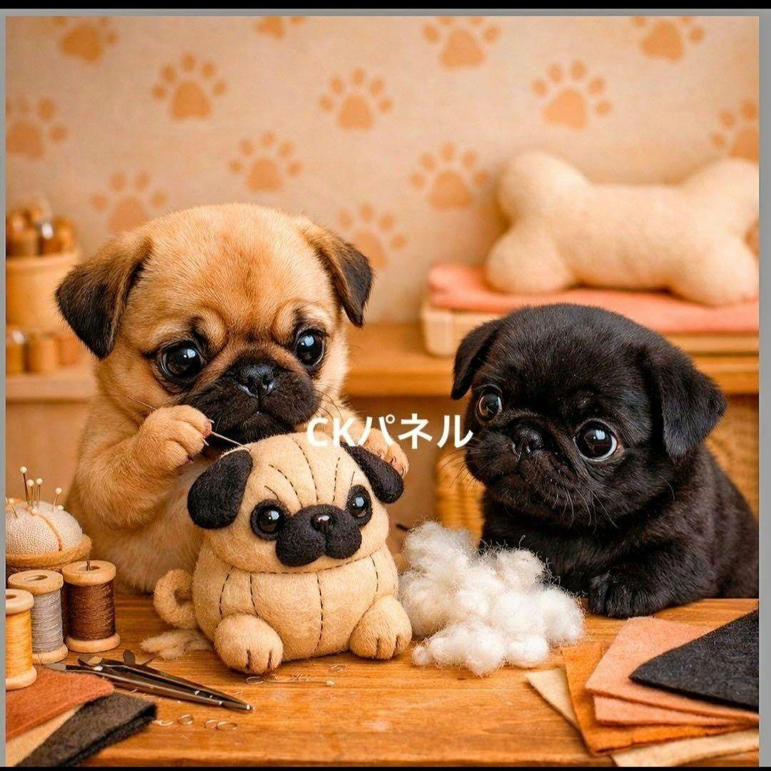 うさぎとさくらんぼパネル生地　ハンドメイド