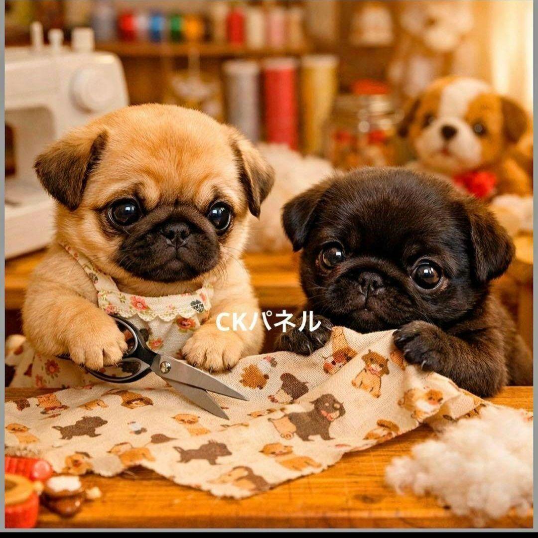 うさぎとさくらんぼパネル生地　ハンドメイド