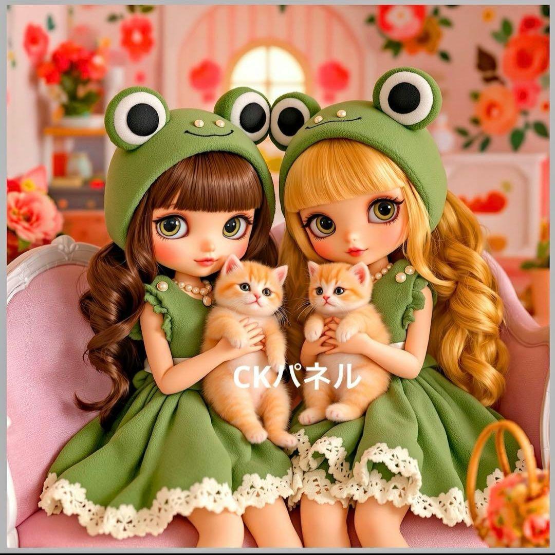 うさぎとさくらんぼパネル生地　ハンドメイド