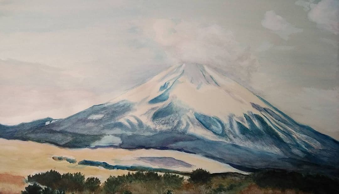 絵画 水彩画　富士山 (原画)