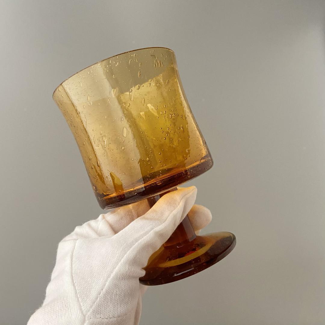 エリックホグラン BODA ガラス 脚付 花瓶 フラワーベース ビアグラス 2脚