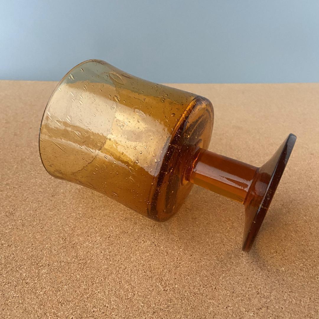 エリックホグラン BODA ガラス 脚付 花瓶 フラワーベース ビアグラス 2脚