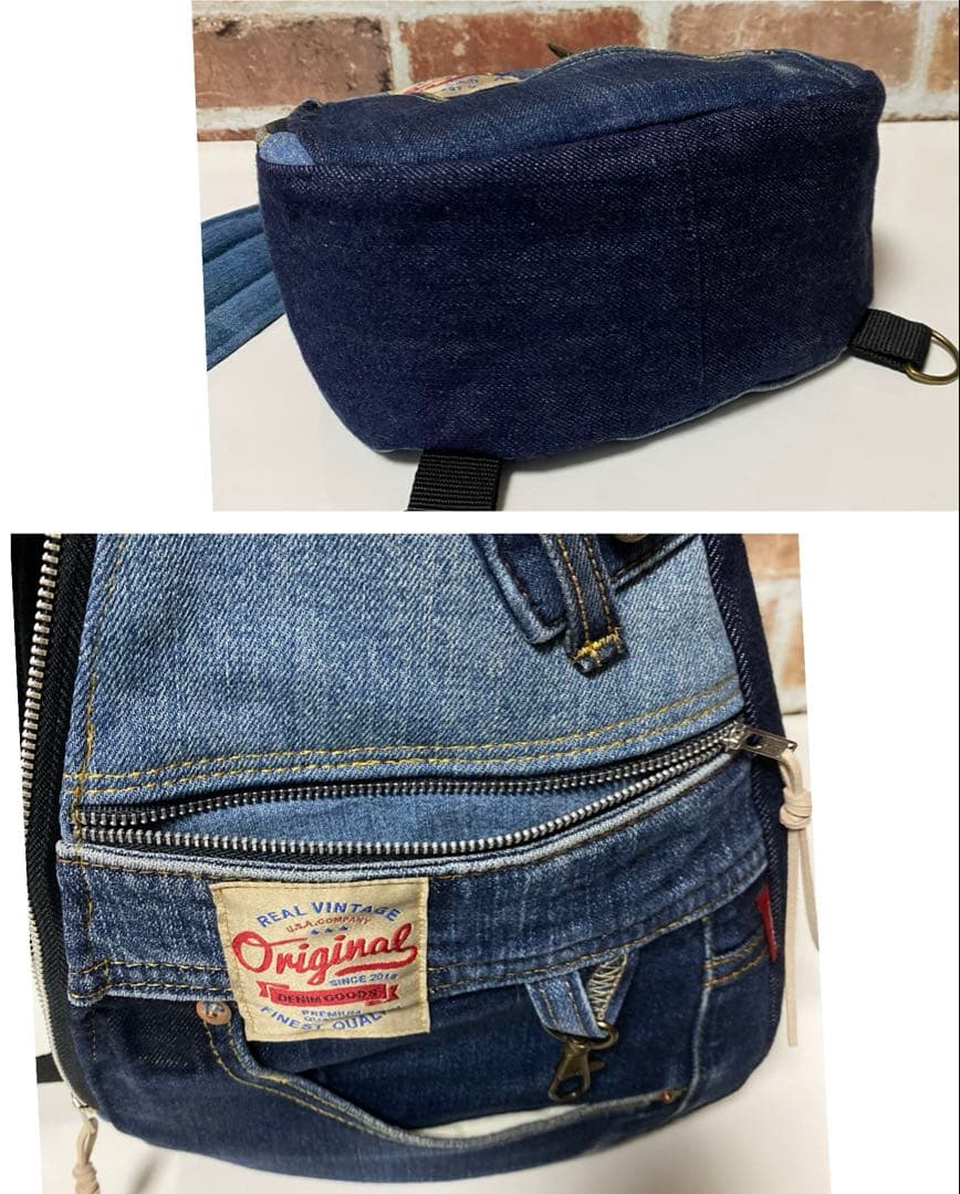 〈1125〉デニムリメイク ワンショルダーボディバッグ ハンドメイド