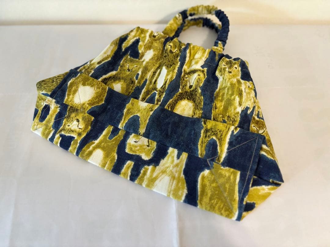 ミナペルホネン　ハンドメイド　 alive(navy) スキップバッグ